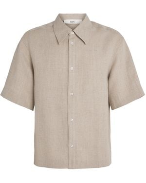 Séfr Linen Dao Short-Sleeve Shirt - White