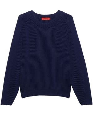 MAX&Co. Cotton-Blend Rib-Knit Jumper - Blue