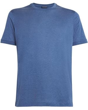 Paul & Shark Silk-Cotton T-Shirt - Blue