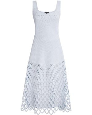 Maje Embellished Crochet Midi Dress - White