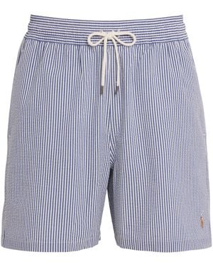 Polo Ralph Lauren Seersucker Traveller Swim Shorts - Blue