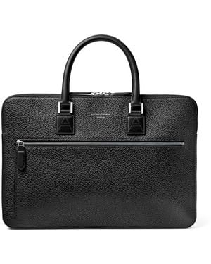 Aspinal of London Leather Connaught Briefcase - Black