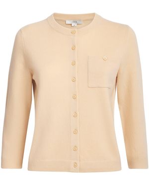 Vince Wool-Blend Pocket Cardigan - Natural
