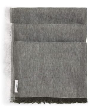 JOSEPH Linen-Blend Fern Scarf - Gray