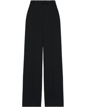 McQueen Wool High-Waisted Trousers - Black