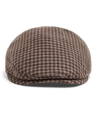 James Purdey & Sons Wool-Cashmere Tweed Houndstooth Litton Cap - Brown