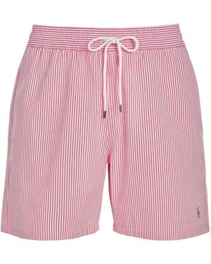 Polo Ralph Lauren Seersucker Traveller Swim Shorts - Pink