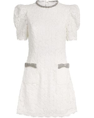Rebecca Vallance Crystal-Trim Dillon Mini Dress - White
