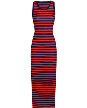 Dolce & Gabbana Rib-Knit Stripe Maxi Dress - Red