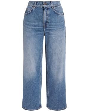 ME+EM Cropped Straight Jeans - Blue