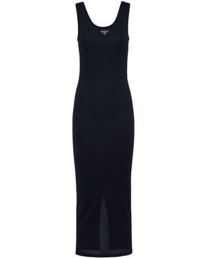 Prada Cotton Midi Dress - Blue