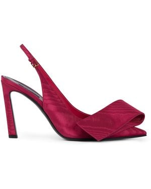 Givenchy Moiré Twisted Ribbon Slingback Sandals 95 - Pink