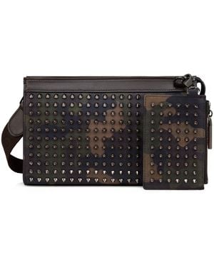 Christian Louboutin Nubuck Leather Funky Cross-Body Bag - Black