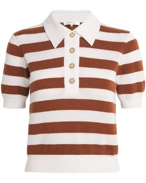 FRAME Cashmere-Cotton The Bold Stripe Polo Shirt - Multicolour