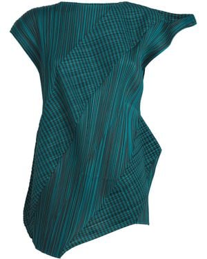 Pleats Please Issey Miyake Cosmic Rays Blouse - Green