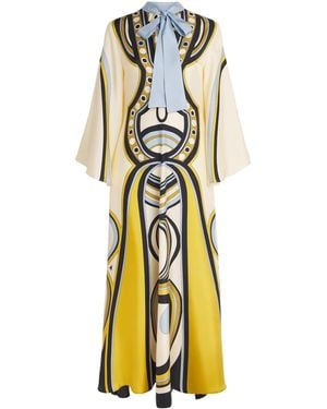 La DoubleJ Silk Magnifico Maxi Dress - Metallic