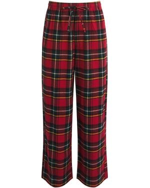 Skims Flannel Tartan Pyjama Pants - Red
