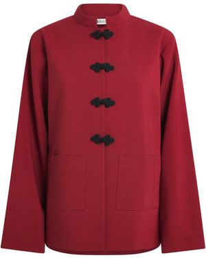 Rohe Wool Pankou-Closure Jacket - Red