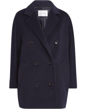Max Mara Wool-Cashmere Short 101801 Icon Coat - Blue