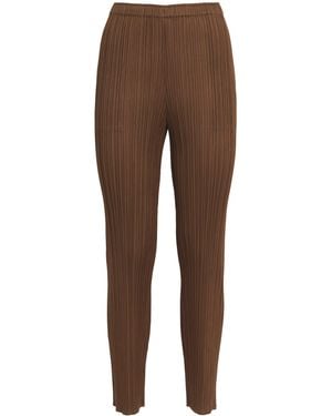 Pleats Please Issey Miyake New Colourful Basics Trousers - Brown