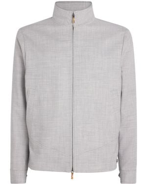 Colombo Cashmere Zip-Up Jacket - Grey