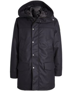 Canada Goose Wool Langford Parka Jacket - Black