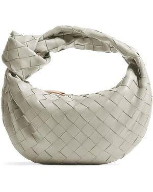 Bottega Veneta Mini Leather Jodie Top-Handle Bag - Metallic