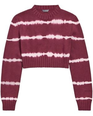 Balenciaga Cotton Cropped Jumper - Red