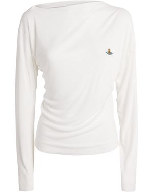 Vivienne Westwood Asymmetric Hebo Long-Sleeve T-Shirt - White