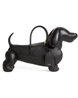 Thom Browne Leather Hector Top-Handle Bag - Black