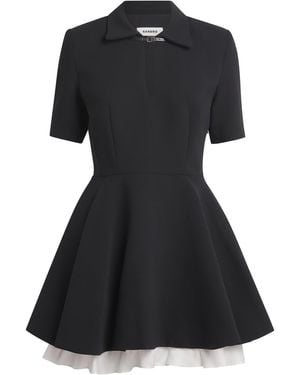 Sandro Crepe Layered Mini Dress - Black