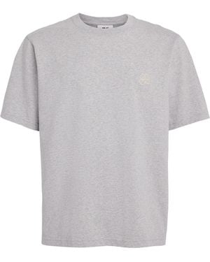 NN07 Organic Cotton Jett Logo T-Shirt - Gray