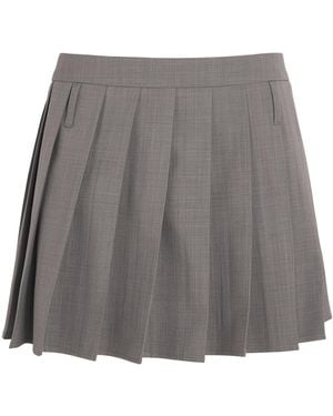 Herskind Pleated Silvia Mini Skirt - Gray