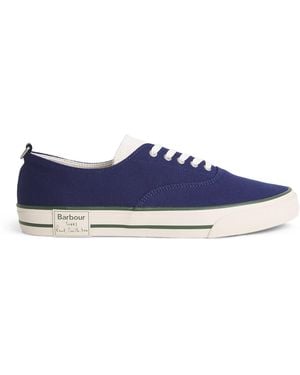 Barbour X Paul Smith Embroidered Low-Top Trainers - Blue