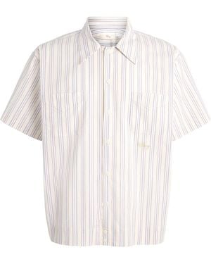 CHERRY LA Stripe Western Mechanic Shirt - White