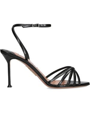 Aquazzura Leather Tell Me Sandals 85 - Black