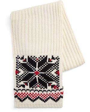 Polo Ralph Lauren Wool Jacquard Snowflake Scarf - White