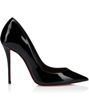 Christian Louboutin La Pigalle 100 Patent Court Shoes - Black