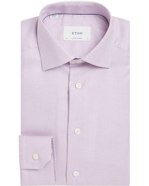 Eton Cotton Twill Contemporary Fit Shirt - Purple