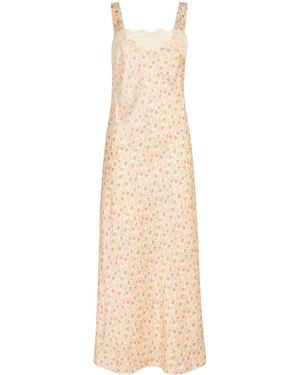 RIXO London Lace-Trim Rosamarie Maxi Dress - Natural