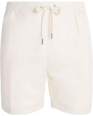Ralph Lauren Silk-Linen Drawstring Shorts - Natural