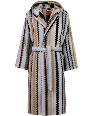 Missoni Towelling Zigzag Curt Robe - Multicolour