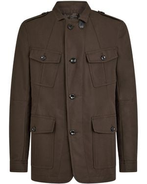 Tom Ford Cotton-Blend Military Jacket - Brown