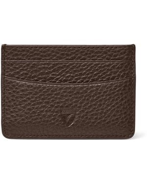 Aspinal of London Leather Logo Card Holder - Brown