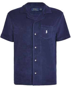 Polo Ralph Lauren Cotton-Blend Terry Shirt - Blue