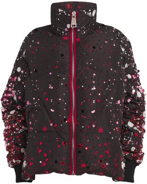 Khrisjoy Down Sequinned Puffer Jacket - Black