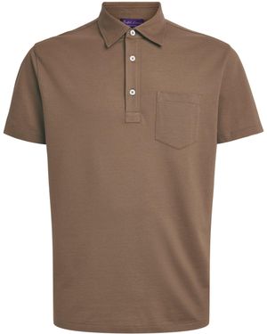 Ralph Lauren X Wimbledon Cotton-Cashmere Polo Shirt - Brown