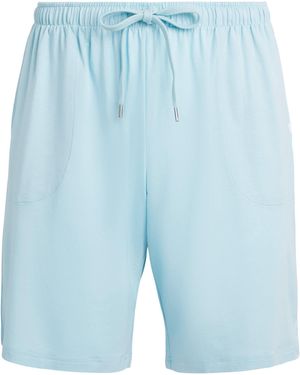 Derek Rose Micromodal Basel Sweatshorts - Blue
