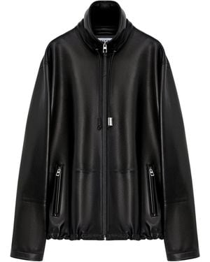 Loewe Leather Track Jacket - Black