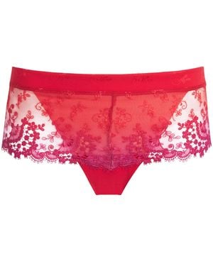 Simone Perele Lace Wish Briefs - Red